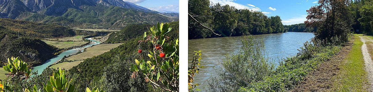 Rivers Vjosa (S Albania) and Mura (NE Slovenia)